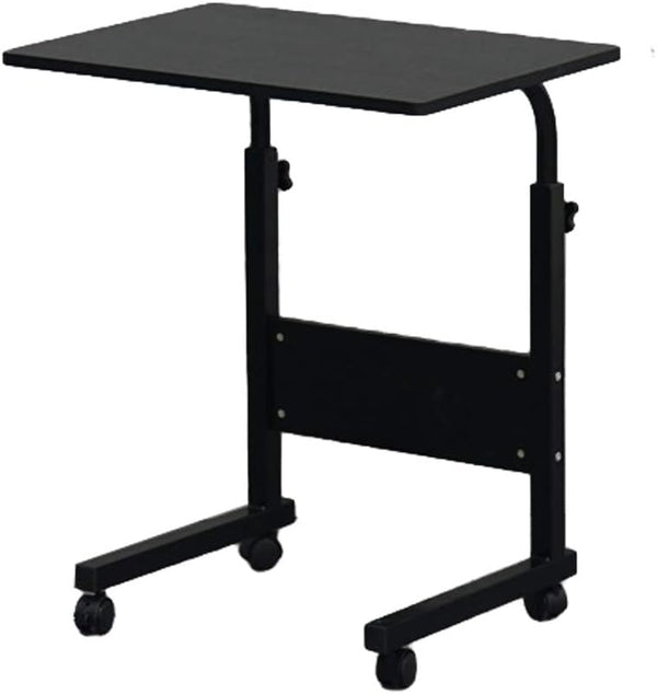 HomVent Adjustable TV Tray Table Rolling Sofa Side Snack Table with Wheels Portable