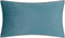 Solid Velvet Decorative Throw Pillowcase, Luxury Soft Cushion Cover, 14 x 24 Inches, Blue