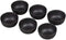 Chinese Tea Tasting Cup Set of 6, Mini Purple Sand Kung Fu Tea Cups, Black Ceramic Tea Bowl