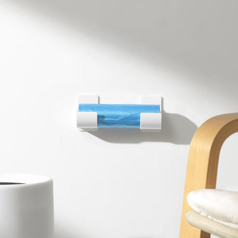 Myhiju 4 Pcs No Punching Trash Bag Dispenser Plastic Bag Holder,Wall Mounted Plastic Bag Organizer Grocery Bag Holder