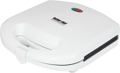 Better Chef Basic Contact Grill, Non-Stick, Panini Style, 8-Inch Width, Cord & Upright Storage (White)