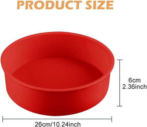 LOQJSS 10inch Round Springform Pan Silicone Cheesecake Protector Water Bath Pan to Prevent Water Entry, Red