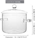 Glass Saucepan with Cover Heat-resistant Glass Stovetop Pot and Pan with Lid for Pasta Noodle, Soup, Milk, Baby Food (64oz/1900ml) by Thsinde