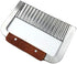 Super Leader Crinkle Cutting Tool for French Fry Slicing, Stainless Steel Blade, Wooden Handle, Vegetable Chopper (1)