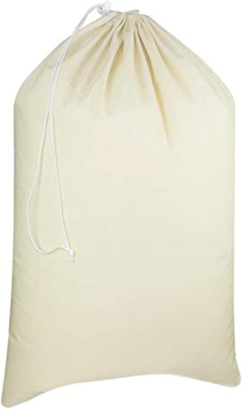 COTTON CRAFT Extra Large Laundry Bags - Heavy Duty Cotton Canvas Drawstring Closure Washable Laundry Bag - XL 28x36