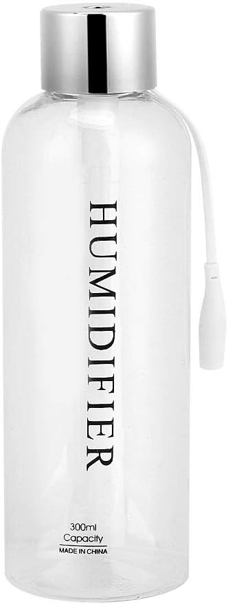 300ml USB Cool Mist Humidifier, Portable Mini Water Bottle Humidifier for Bedroom, Desk, Car, Travel, Office, Baby Home