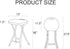 Folding Stool with Handle, 600lbs Capacity, Folding Chair, Indoor and Outdoor Foldable Stool for Adults, 13"×11.5"×18"
