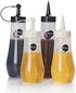 JapanBargain 3272 Japanese Squeeze Bottle, 12oz, Chocolate, Soy Sauce Dispenser for Kitchen, Made in Japan