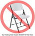 White Polyester Folding Chair Cover for Events