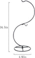 MDNODEQ 3 Hanging Stand Iron S-Shape Display Stand for Planter Terrarium Witch Ball Christmas Ornament (Black, Levels)