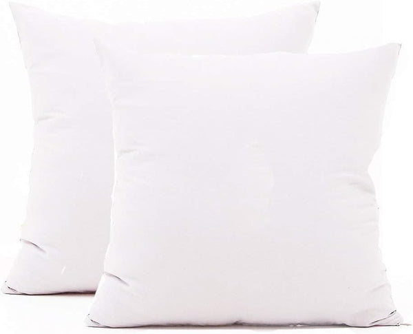 TAOSON Set of 2 Decorative Throw Pillow Protector Covers - 100% Cotton Soft Square Solid Colors with Hidden Zipper -