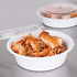 Premium Deep Round White Containers - 9" (Pack of 6) - Stackable & Leak-Proof Design for Meal Prep and Storage