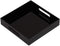 KEVLANG Glossy Black Sturdy Acrylic Serving Tray with Handles-10x10Inch-Serving Coffee,Food,Breakfast,Butler-Kitchen Countertop Tray-Makeup