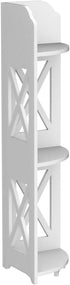 Waterproof Corner Shelf Stand, Storage Organizer for Bathroom, Perfect for Small Space, White Toilet Paper Stand