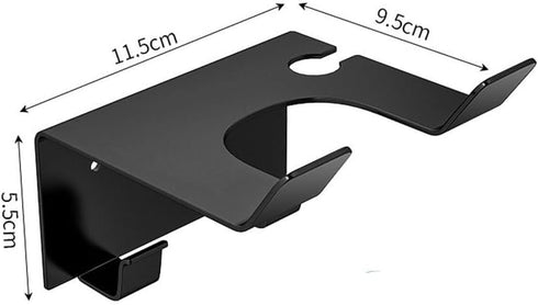 1 Pcs Hair Dryer Holder Wall Mount, Multi-Purpose Stainless Steel Storage Rack Strong Bearing Capacity Compatible with Most Hair Dryers, for Bedroom Bathroom(Black) by gifthub