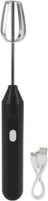 Electric Hand Blender, 3 in 1 Immersion Handheld Egg Beater, Milk Frother, Coffee Blender (Black)
