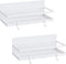 Magnetic Spice Rack, 2 Pack White Strong Magnetic Shelf with 4 Removable Hooks, Perfect Space Saver for Small Kitchen