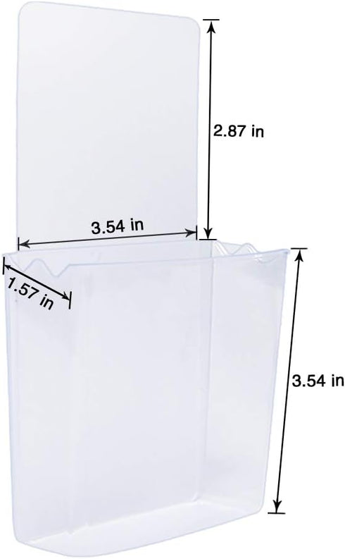 Remote Holder Wall Mount, Damage-Free (2 Pack), Clear Self-Adhesive Organizer for Mobile Phone, Keys