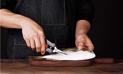 Criativo live Set 8 Seafood Scissors and Crab Crackers - Piece Stainless Steel Lobster and Crab Leg Tools with Forks