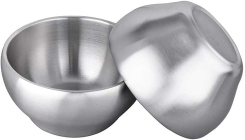 IMEEA Ice Cream Bowl Insulated 15oz Double Wall Soup Bowl, SUS304 Stainless Steel, Set of 2