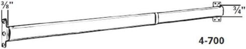 Graber Flat Lock-Seam Sash Rod, 6 to 11-Inch Adjustable Width, White