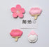 4PCS 3D Tulip Plant Flower Fridge Magnets for Cabinet Bulletin Board Decoration, Pink Cherry Flower PVC Magnet