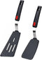 Set of 2 Silicone Spatula Turners, 600°F Heat Resistant Cooking Utensils for Nonstick Cookware, Rubber Flippers