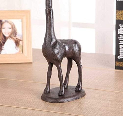 DreamsEden Vintage Giraffe Stand Paper Towel Holder - Cast Iron Tall Animal Paper Towel Stand Home Bedroom Bathroom