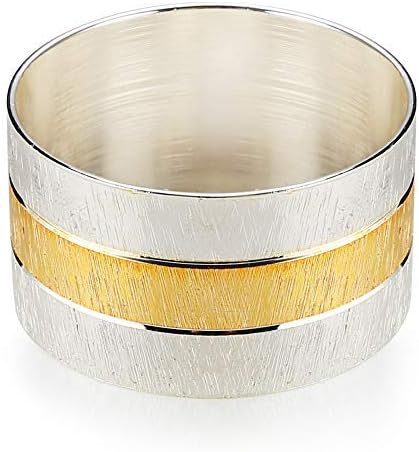 Accmor Metal Gold Round Napkin Rings, Set of 4 for Table Decorations, Wedding, Dinner, Party