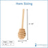 Wooden Honey Dipper Sticks, Honey Comb Wand Stirrers for Tea, Honeycomb Dripper Stir Spoons, Wood Dabber Combs Drizzler