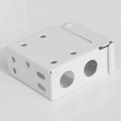 4pcs Box Mounting Bracket, 2 Sets for 2inch High Rail Venetian Blinds, White Color Head Track End Cover Holder