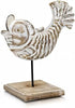 Wooden Fish Lake House Decor, Handmade Beach Decoration on Base Stand for Shelves, Table, Office, Living Room (Koi Fish)