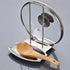 CHuangQi Kitchen Lid and Spoon Rest, Stainless Steel Cooking Spoon and Spatula Holder, 1 Set