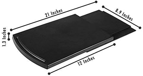 2 Pack Sliding Coffee Maker Tray, 12 Countertop Appliance Caddy Slider for Blender Toaster under Carbinet, Black ABS Rolling Out Tray