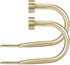 Premium Curtain Holdback - Set of 2 Quality Metal Decorative Holdbacks with Zinc Alloy Cap Finials, Rust-Proof, Brass