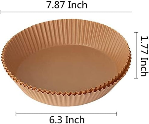 100 PCS Disposable Air Fryer Liners - Parchment Paper Sheets for Air Fryer Basket, Round Baking Accessories