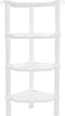 4 Tier Corner Shower Caddy, Rustproof, Plastic Shower Organizer for Bathroom, Bathtub,