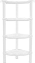 4 Tier Corner Shower Caddy, Rustproof, Plastic Shower Organizer for Bathroom, Bathtub,