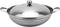 KALLORY 24cm Stainless Steel Stock Pot, Stir Fry & Wok Pan with Lid for Kitchen Cooking Hot-pot