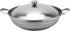 KALLORY 24cm Stainless Steel Stock Pot, Stir Fry & Wok Pan with Lid for Kitchen Cooking Hot-pot