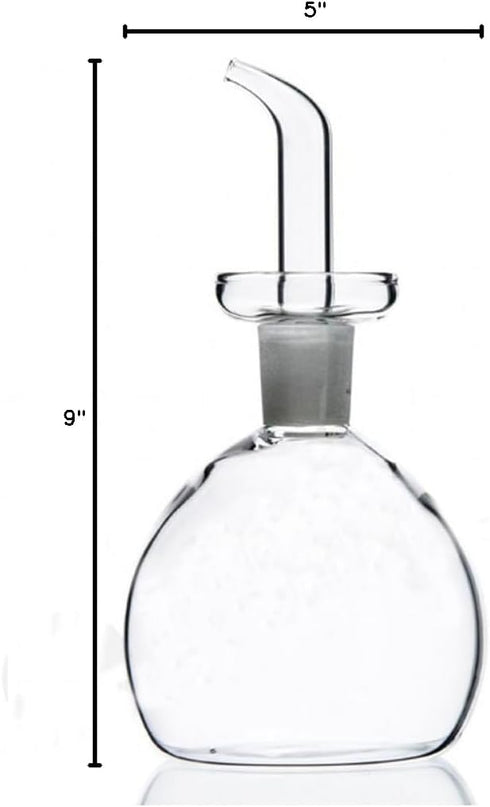 28 oz ELETON Cylindrical Olive Oil Dispenser Bottle Glass with No Drip Spout -Olive Oil & Vinegar Dispenser Glass Cruet