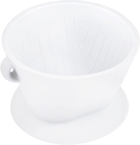 Segarty Pour Over Coffee Dripper, 1 Set White Collapsible Silicone Dripper with Storage Bag, Single Cup Slow Brewer