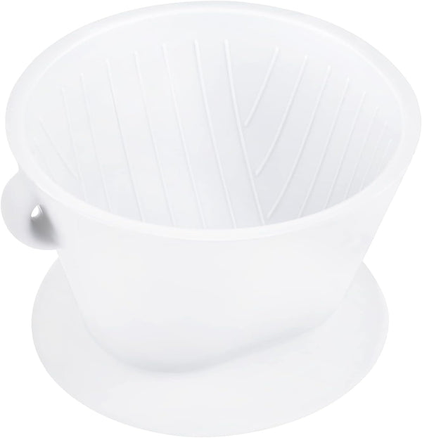 Segarty Pour Over Coffee Dripper, 1 Set White Collapsible Silicone Dripper with Storage Bag, Single Cup Slow Brewer