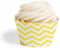 Dress My Cupcake Standard Cupcake Wrappers, Chevron, Yellow, Set of 50