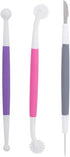 TOPINCN 3pcs Fondant Cake Decorating Tools Set, Icing Modelling Tool for Pastry Baking