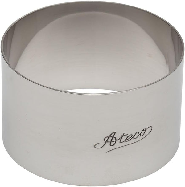 Ateco 4901 Stainless Steel Round Cake/Food Ring Mold, 3" x 1 3/4"