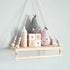 Macrame Wall Hanging Shelf, Hanging Shelves with Wooden Beads, Floating Shelf for Bedroom, Living Room, Corridor