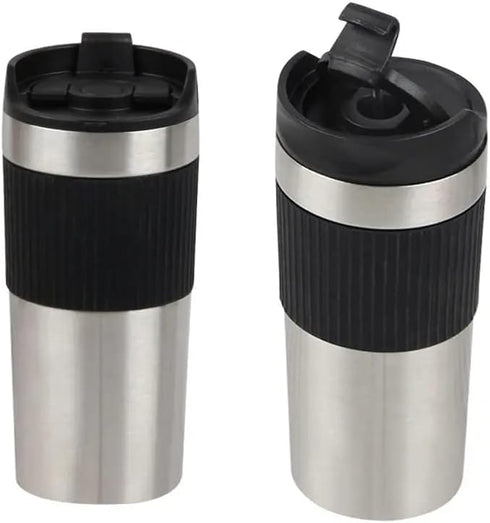 Portable French Press Coffee Maker, Insulated Mug with Double Wall Stainless Steel, 16oz Coffee Tumbler