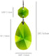 12pcs 38mm Teardrop Crystal Chandelier Prisms Parts with Glass Octagon Beads Chain for Chandeliers, Wedding Party