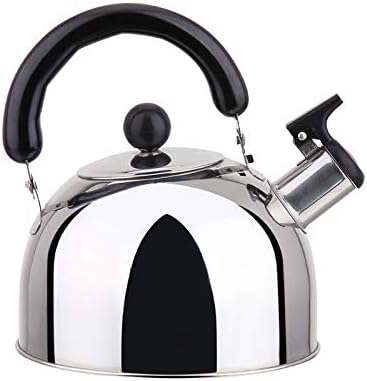 Stainless Steel Stovetop Whistling Tea Classic Teapot - 2 Liter, Ergonomic Handle, Works on Induction